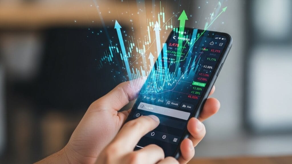 Celular em uma Máquina de Renda